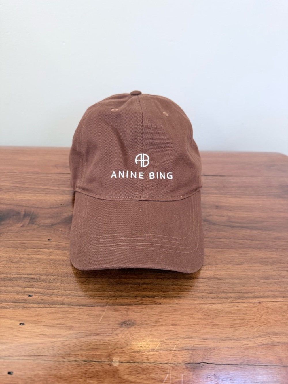 Anine Bing Chocolate Brown Logo Cap